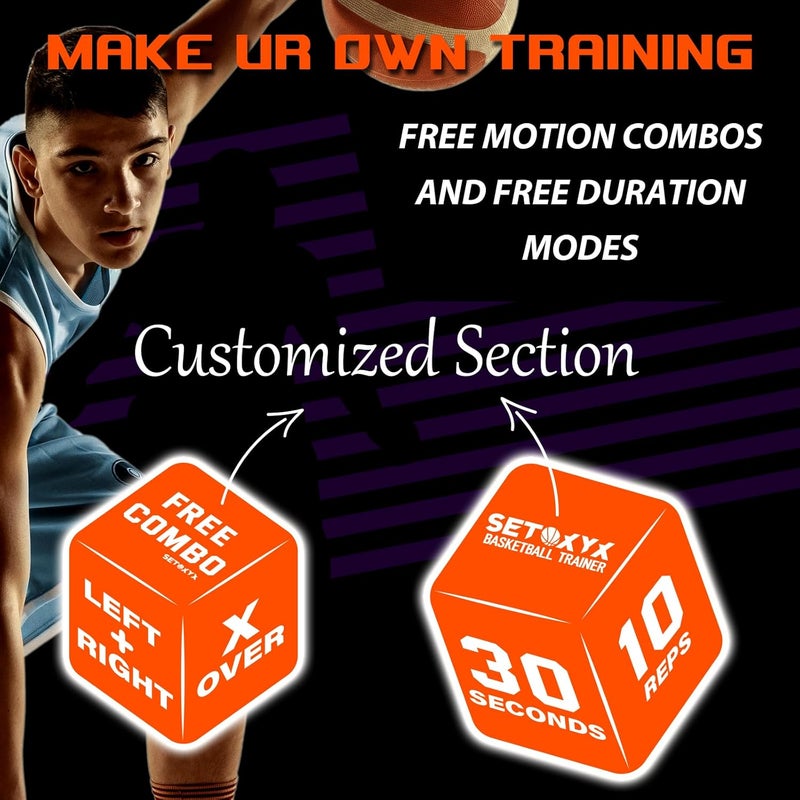 SETOXYX Basketball Dribble Skills Dice Set - Training Equipment - Basketball Gift for Boys.Dribble Skills Training for Beginner and Party Favors - Image 4